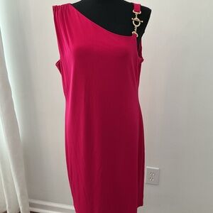 Ivanka Trump Fuchsia One-Shoulder Dress